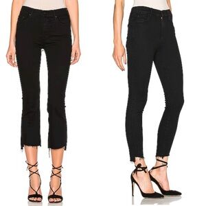 R13 Allison Crop Curtis Black Waxed Jeans - 28 High Rise Skinny
